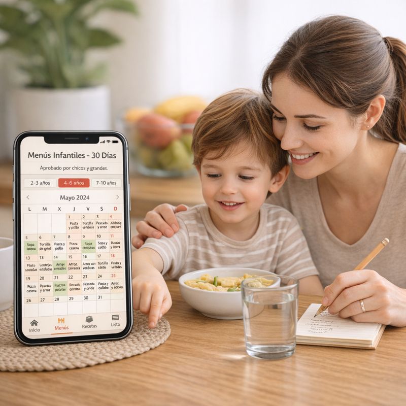 👶 Menús Infantiles para 30 Días